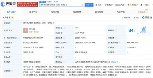 南方電網(wǎng)數(shù)字電網(wǎng)集團云南公司正式成立，注冊資本達6000萬元